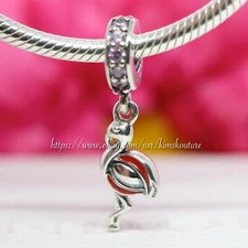 Authentic Pandora Pendant Flamingo Sterling Silver Charm 791294CZS  * Retired*