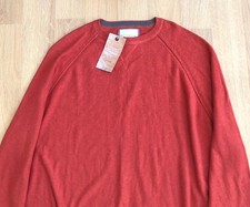 M&S Mens Burnt Orange Cotton Crew Neck Jumper Size XXL Chest 47-49"