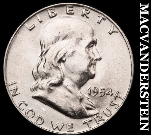 1954-D Franklin Half Dollar-Choice Gem Brilliant Unc ++++ No Reserve #G9850
