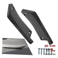 2PCS Universal Car Rear Bumper Lip Splitter Canard Diffuser, Side Carbon Fiber