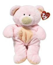 Pinks Bear Ty Pluffies Plush Beanie 2002 MWMT TyLux Stuffed Plush