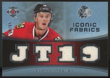 2015-16 UD Ultimate Collection Fabrics Icons Jersey Jonathan Toews 30/65 #IF-JT