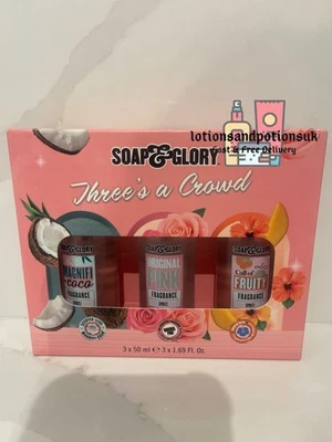 Soap & Glory Three's A Crowd Body Spritz Spray Fragrance Trio Ladies Gift Set