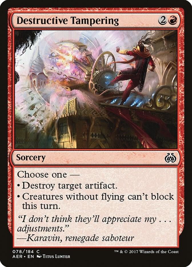 Destructive Tampering 78 Common Aether Revolt Magic: The Gathering LP