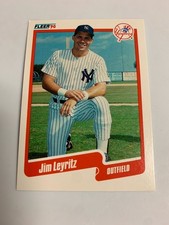 1990 Fleer Jim Leyritz New York Yankees  