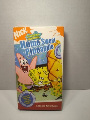 SpongeBob SquarePants Home Sweet Pineapple VHS 2005 Nickelodeon Tested - Rare