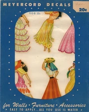 Vintage Meyercord Decal 910-B female dancers
