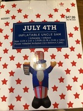 4 lipca nadmuchiwany wujek Sam 3,93 stopy wysokości Ameryka