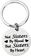 3pc Stainless Steel Sister Friendship Keychain, Personalized Name Engraving