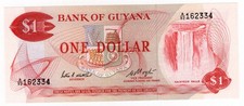 GUYANA P-21f 1 Dollar 1989 UNC