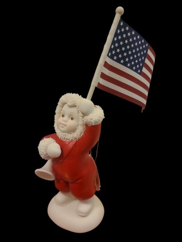 Department 56 Snowbabies VTG Babies On The Farm God Bless America Figurine NIB