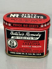 Vintage Nature's Remedy Vegetable Laxative Medicine Tin Advertising Empty