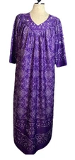 Anthony Richards Womens Mumu House Dress Nightgown Loungewear Purple one size
