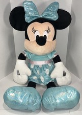 Disney 36" Minnie Mouse Jumbo Stuffed Animal Plush Toy Blue Polka Dot Dress