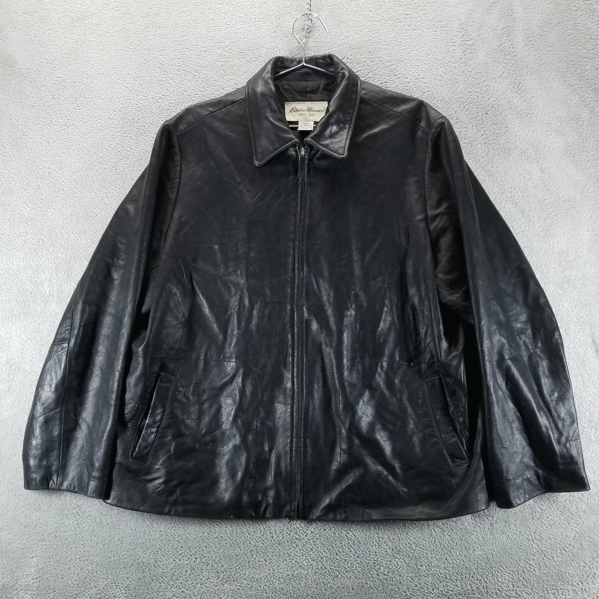 Eddie Bauer Leather Outer Shell Black Coats, Jackets & Vests for