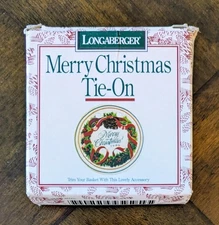 NIB Vintage Longaberger Merry Christmas 1996 Tie-On #31704