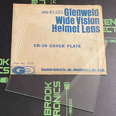 1325 - GLENDALE OPTICAL - CR-39 COVER PLATE GLENWELD WIDE VISION HELMET LENS SIZ