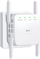 WiFi Range Extender Repeater 2.4G/5G Signal Booster Wireless Router WPS