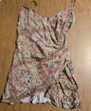 Cute URBAN OUTFITTERS Spaghetti Strap Dress Size M Brown Print Mini Sundress