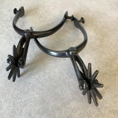 Vintage Western Cowboy Spurs North & Judd Anchor With 10 Point Star Rowels