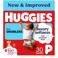Huggies Newborn Diapers, Little Snugglers Baby Diapers, Size Preemie up to 6 lb