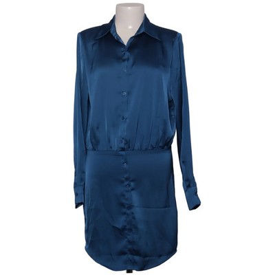 Vera & Lucy, Blusenkleid, Größe: S, Blau, Polyester, Einfarbig, Satin #g5L