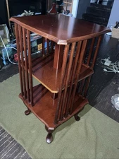This Is A Mahogany Rotating Library’s /Vintage/ Beautiful!