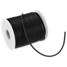 27.3 Yards 3mm Hollow Pipe Tubing Rubber Cord with 1.5mm Hole for DIY, Black