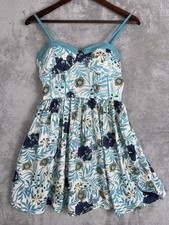 BOG Collective Floral Bustier Dress Blue Multicolor Size Medium NWT Sunday Dress