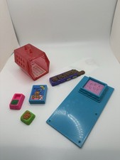 Vintage 90s Littlest Pet Shop Pet Accessories Litter Box Food Carrier Played W/