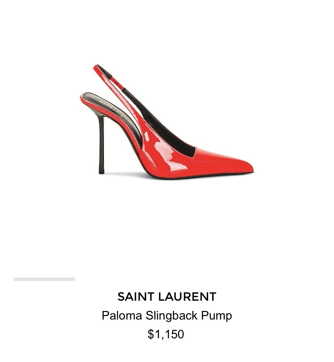1150 $ SAINT LAURENT Paloma 105 Slingback in pelle verniciata rosa bacio CORALLO ALTO