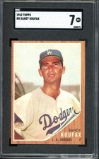 1962 Topps #5 Sandy Koufax SGC 7 Vintage HOF Baseball Card (8078)