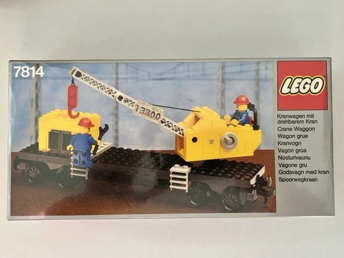 Lego Train 7814 Crane Wagon with Small Container Brand New Sealed Box Vintage