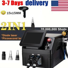2IN1 755nm 808nm 1064nm Diode Laser Hair Removal Pico Tattoo ND YAG Machine