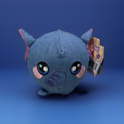 Squeezamal Elephant   4  Plush Eddy Denim Stuffed Animal Ball Foam Squish
