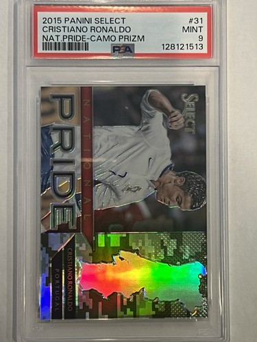 Panini 2015-16 Select Soccer Cristiano Ronaldo National Pride Camo /249 PSA 9
