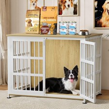 42'' Dog Crate Furniture Large Breed Dog Crate Dog Kennels for Inside Wooden ...