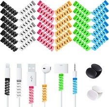 36 PCS Cable Protectors for iPhone iPad Charger End Cord Savers Multi-Colored
