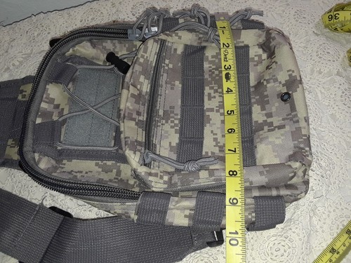Borsa a tracolla da viaggio tracolla borsa unisex zaino mimetico tattico - Foto 6 di 7