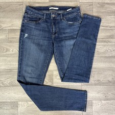 Women's Levi's 711 Skinny Mid Rise Distressed Medium Wash Denim Jeans sz 29