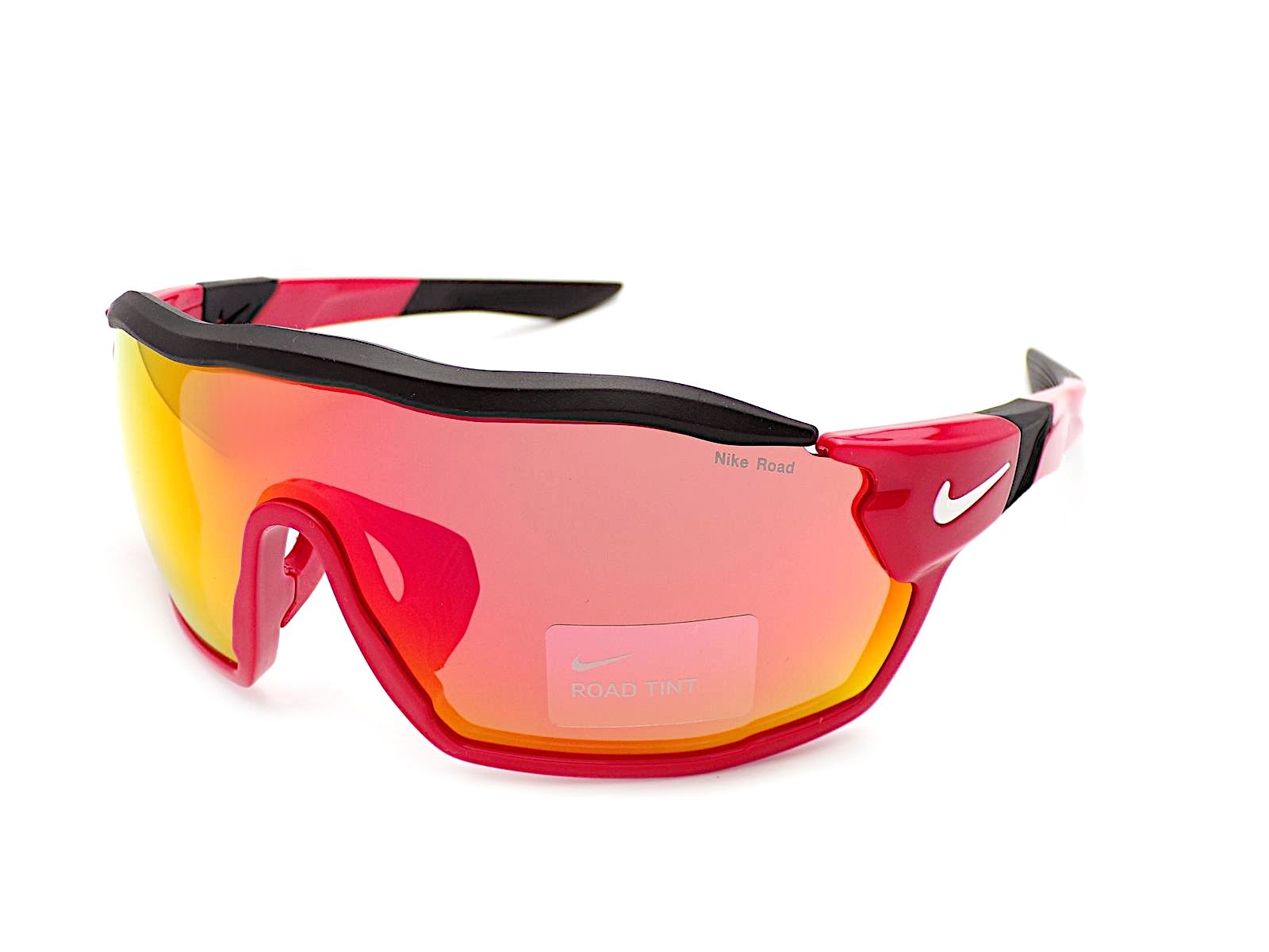 Nike Sunglasses Show X Rush Team Red Black with Road Tint Mirror Lens FD1887 657