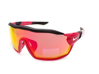 Nike Sonnenbrille Show X Rush Team rot schwarz mit straßentönten verspiegelten Gläsern FD1887 657