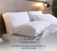 Snuggledown Luxury Side Sleeper Pillow 2 Pack Firm Support 100% Cotton cover