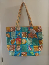 Paul Brent Large Whimsical Beachy Double Handle Canvas Bag
