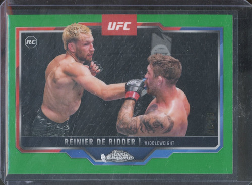 2025 Topps Chrome UFC REINIER DE RIDDER #185 RC Rookie Green Refractor /99