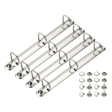 A4 3 Hole Ring Binder Mechanisms, 4 Set 0.98" D Ring Binder Planner, 26mm Silver