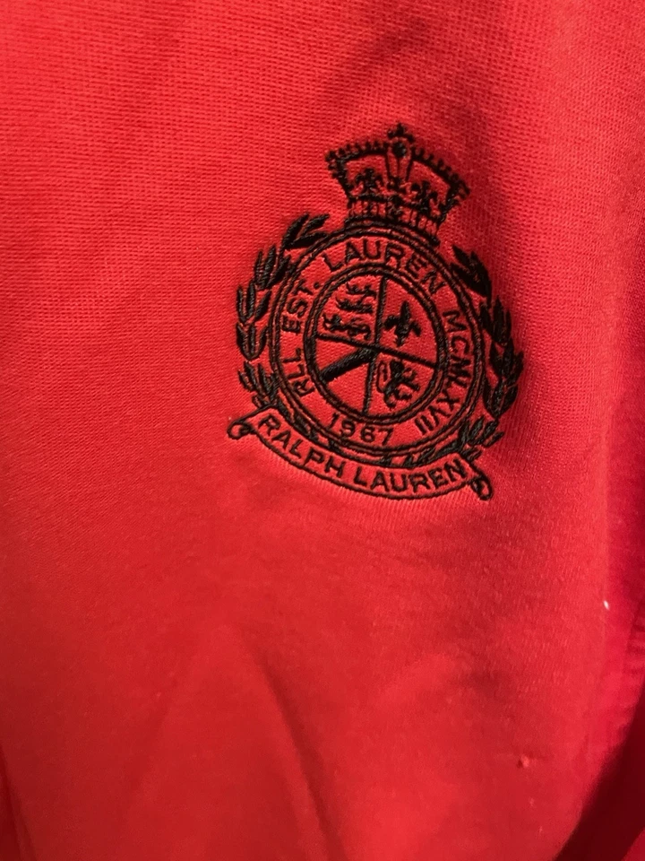 Chaqueta para mujer Ralph Lauren roja con cremallera frontal L-RL talla XL/TG Foto 4 de 4