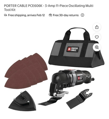 #ad NEW Porter Cable PCE606K Oscillating Multi Tool Kit 11 Piece $115.00