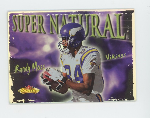 FAST SHIP Randy Moss 2000 Fleer Showcase Super Natural #1 SN Minnesota Vikings