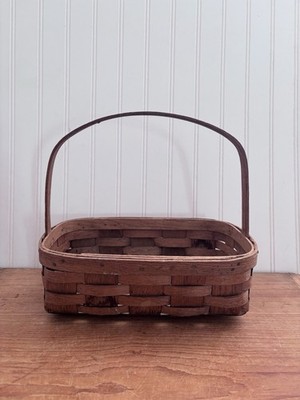 Vintage Basketville Putney Vermont Handwoven Basket W/Handle